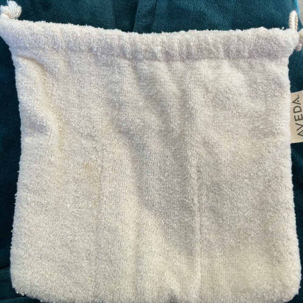 AVEDA Cream Terry Drawstring Pouch